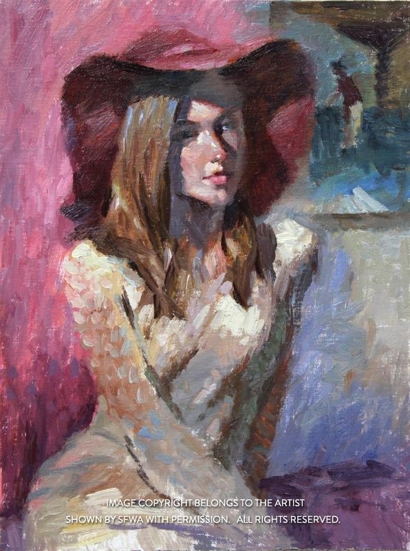 LoSa_GirlWithRedHat_Oil_18x22